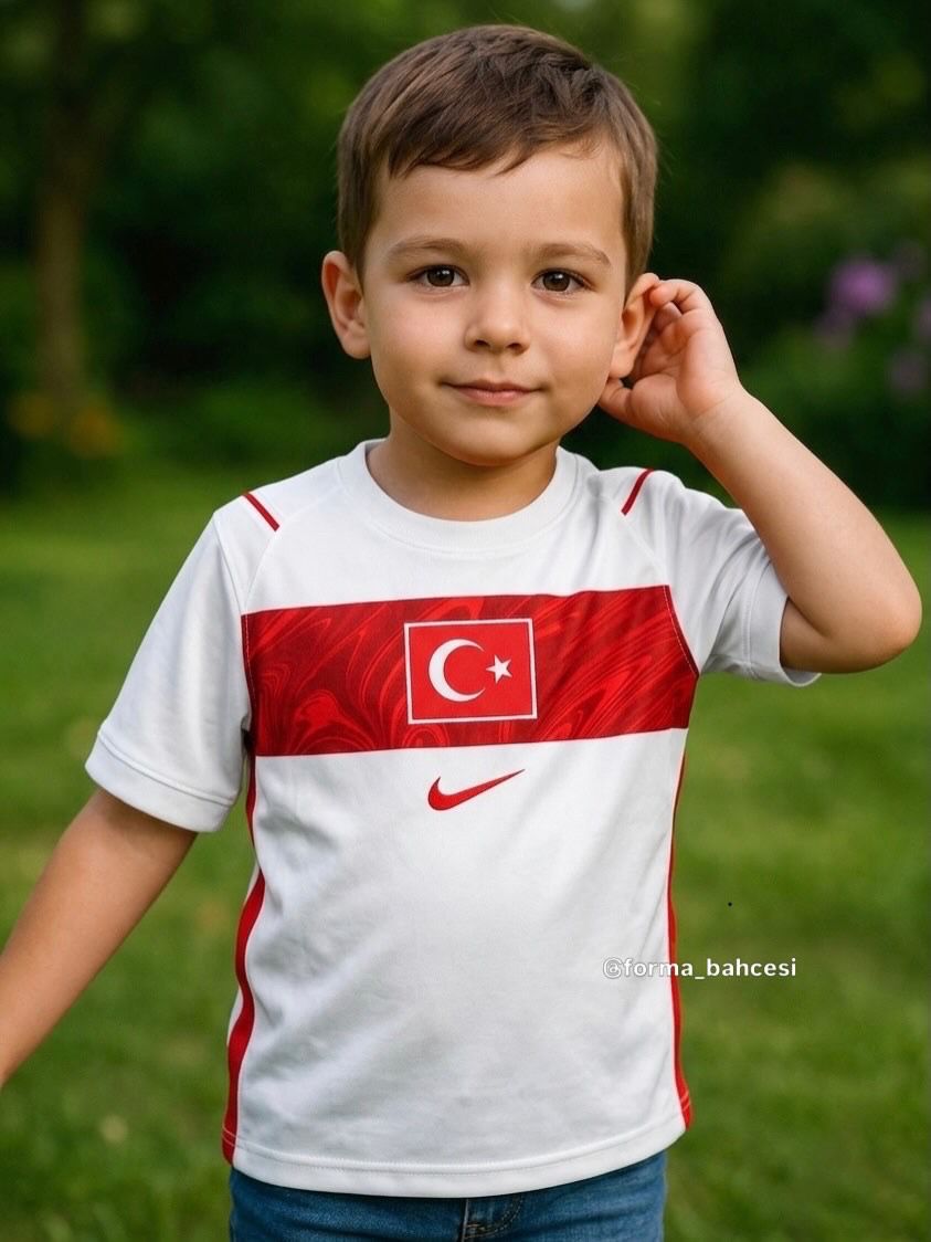 Türkiye Beyaz Çocuk Forma Şort Takım