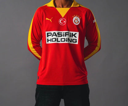GALATASARAY KIRMIZI SARI  RETRO YENİ UZUN KOL