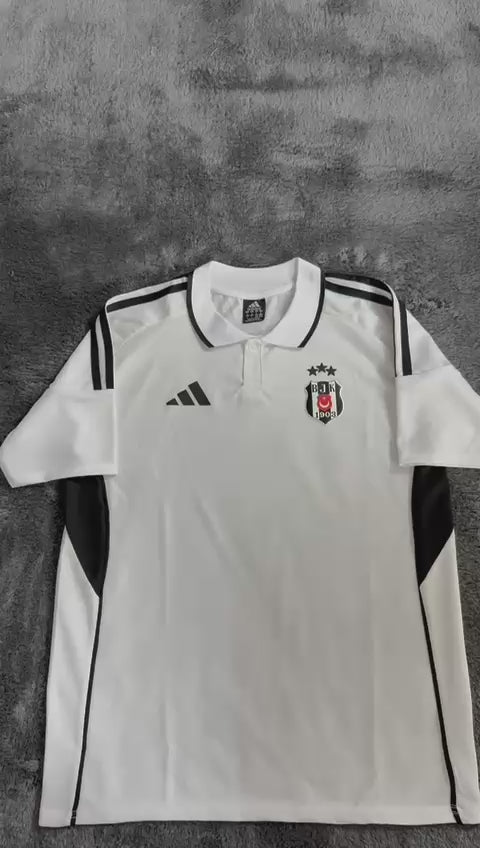 Beşiktaş 2026 BEYAZ POLO YAKA ANTRENMAN FORMASI ( PREMİUM KALİTE )